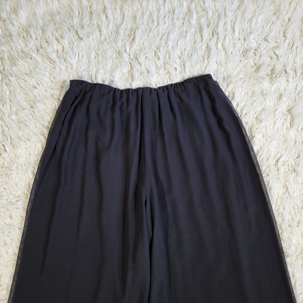 Alex Evenings Plus Straight Leg Pant with Georgette Split Leg Overlay Size 2X - Picture 14 of 15